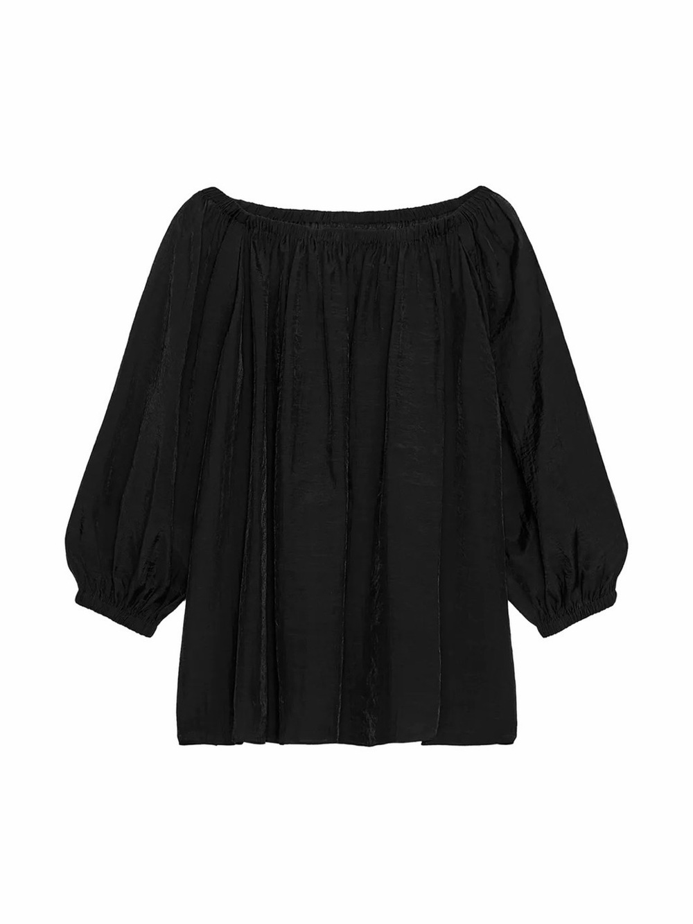 Zara ZW collection cold-shoulder top. Black Off-the-Shoulder Peasant Blouse